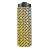 Moderne abstrakte digitale Musterdesign 1243 Thermosbecher (Vorderseite)