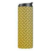 Moderne abstrakte digitale Musterdesign 1243 Thermosbecher (Nach links gedreht)