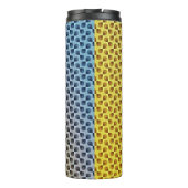Moderne abstrakte digitale Musterdesign 1243 Thermosbecher (Rückseite)