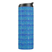 Moderne abstrakte digitale Musterdesign 1244 Thermosbecher (Nach links gedreht)