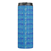 Moderne abstrakte digitale Musterdesign 1244 Thermosbecher (Rückseite)