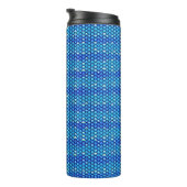 Moderne abstrakte digitale Musterdesign 1244 Thermosbecher (Nach rechts gedreht)
