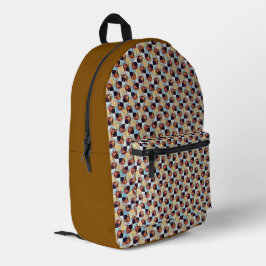 Moderne abstrakte digitale Musterdesign 1245 Bedruckter Rucksack