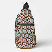 Moderne abstrakte digitale Musterdesign 1245 Crossbody Bag (Vorderseite)