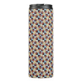 Moderne abstrakte digitale Musterdesign 1245 Thermosbecher (Rückseite)