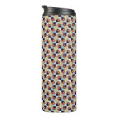 Moderne abstrakte digitale Musterdesign 1245 Thermosbecher (Nach rechts gedreht)