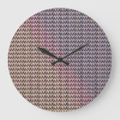 Moderne abstrakte digitale Musterdesign 1260 Große Wanduhr (Vorderseite)
