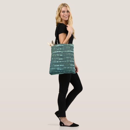 Moderne abstrakte digitale Musterdesign 1261 Tasche (Am Model)