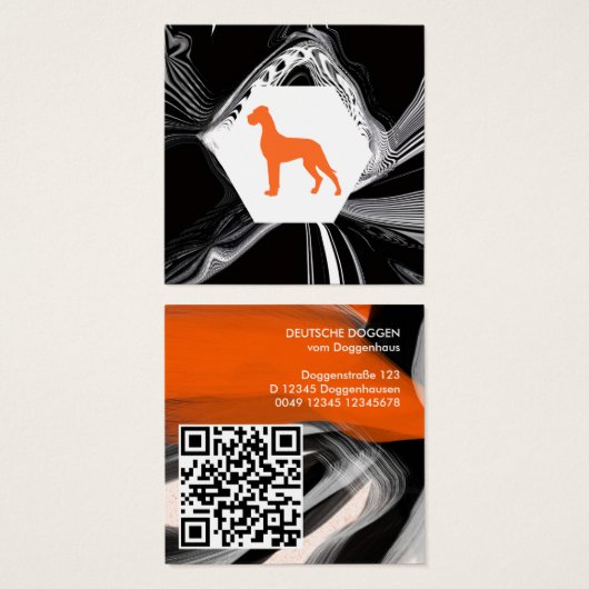 Moderne abstrakte Dogge Orange (Vorne & Hinten)