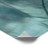 Moderne Abstrakte Dreamy Pink Aquamarine Poppies f Poster (Ecke)