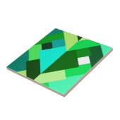 Moderne Abstrakte Dreiecke, Smaragdgrün und Aqua Fliese (Seite)