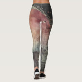 Moderne Abstrakte Dunkelgalaxie Wasserfarben Kunst Leggings (Rückseite)