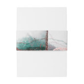 Moderne Abstrakte dunkle Smaragdgrüne Hochzeit Einladungsbanderole (Rückseitenbeispiel)