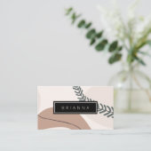 Moderne Abstrakte Earth Tones Art Business Card Visitenkarte (Stehend Vorderseite)