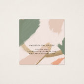 Moderne Abstrakte Earth Tones Gold Art Ring Displa (Rückseite)