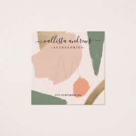 Moderne Abstrakte Earth Tones Gold Art Ring Displa