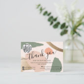 Moderne Abstrakte Earth Tones Gold Vielen Dank Visitenkarte (Stehend Vorderseite)