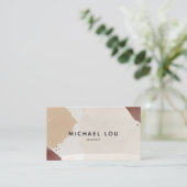 Moderne Abstrakte Earth Tones Trendy Business Card Visitenkarte (Stehend Vorderseite)