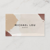 Moderne Abstrakte Earth Tones Trendy Business Card Visitenkarte (Vorderseite)