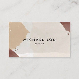 Moderne Abstrakte Earth Tones Trendy Business Card Visitenkarte