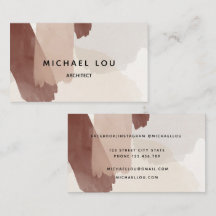 Moderne Abstrakte Earth Tones Trendy Business Card