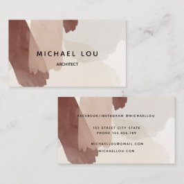 Moderne Abstrakte Earth Tones Trendy Business Card Visitenkarte