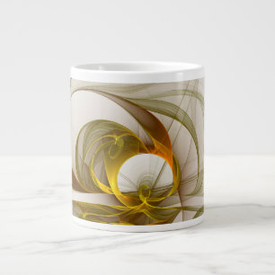 Moderne abstrakte edle Metallfarben Fraktal Jumbo-Tasse