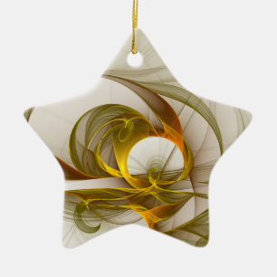 Moderne abstrakte edle Metallfarben Fraktal Keramik Ornament