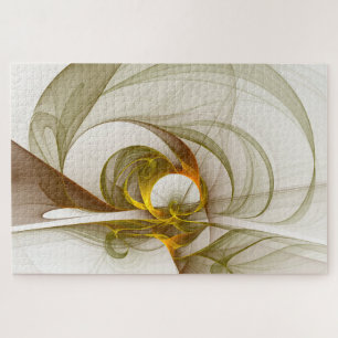 Moderne abstrakte edle Metallfarben Fraktal Puzzle