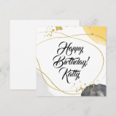 Moderne Abstrakte, einfache Script-Happy-Geburtsta (Vorne/Hinten)