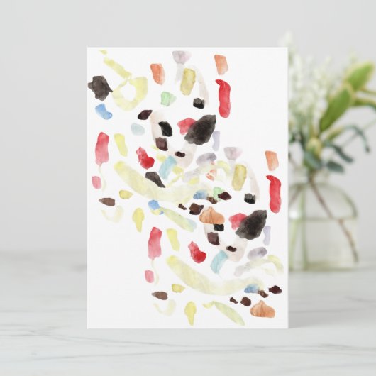 Moderne Abstrakte Einladung (Stehend Vorderseite)