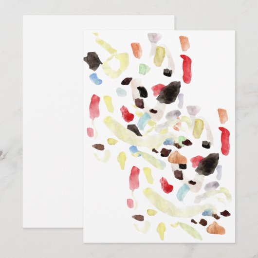 Moderne Abstrakte Einladung (Vorne/Hinten)