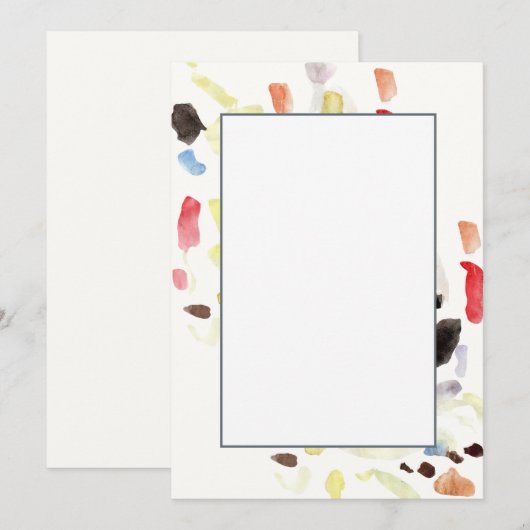 Moderne Abstrakte Einladungen (Vorne/Hinten)