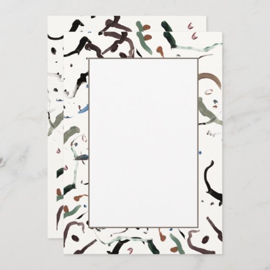 Moderne Abstrakte Einladungen (Vorne/Hinten)