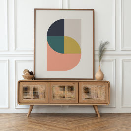 Moderne Abstrakte Elegant Geometric Minimalistisch Poster