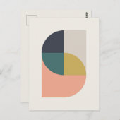Moderne Abstrakte Elegant Geometric Minimalistisch Postkarte (Vorne/Hinten)