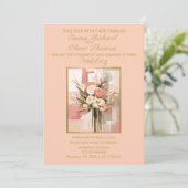 Moderne Abstrakte Elegante Einladung zur Hochzeit (Stehend Vorderseite)