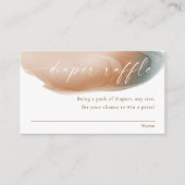 Moderne abstrakte Erde tönt Babywindelraffinerie Begleitkarte (Vorderseite)