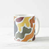 Moderne, abstrakte, erdige Töne Illustration. Kaffeetasse (VorderseiteRechts)