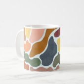 Moderne, abstrakte, erdige Töne Illustration. Kaffeetasse (Vorderseite Links)