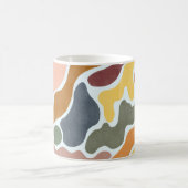 Moderne, abstrakte, erdige Töne Illustration. Kaffeetasse (Mittel)