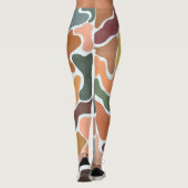 Moderne, abstrakte, erdige Töne Illustration. Leggings (Rückseite)