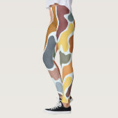Moderne, abstrakte, erdige Töne Illustration. Leggings (Links)
