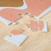 Moderne, abstrakte, erdige Töne Illustration. Puzzle (Seite)