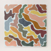 Moderne, abstrakte, erdige Töne Illustration. Puzzle (Horizontal)