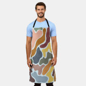 Moderne, abstrakte, erdige Töne Illustration. Schürze (Getragen)