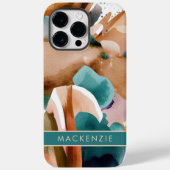 Moderne Abstrakte Erdkunde Terracotta Aquamarin Case-Mate iPhone Hülle (Rückseite)