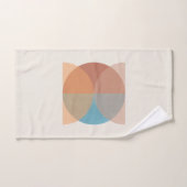 Moderne Abstrakte Erdtöne Geometrische Wasserfarbe Badhandtuch Set (Handtuch)