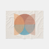 Moderne Abstrakte Erdtöne Geometrische Wasserfarbe Fleecedecke (Vorderseite (Horizontal))