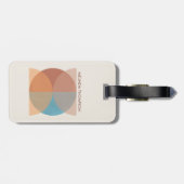 Moderne Abstrakte Erdtöne Geometrische Wasserfarbe Gepäckanhänger (Rückseite horizontal)